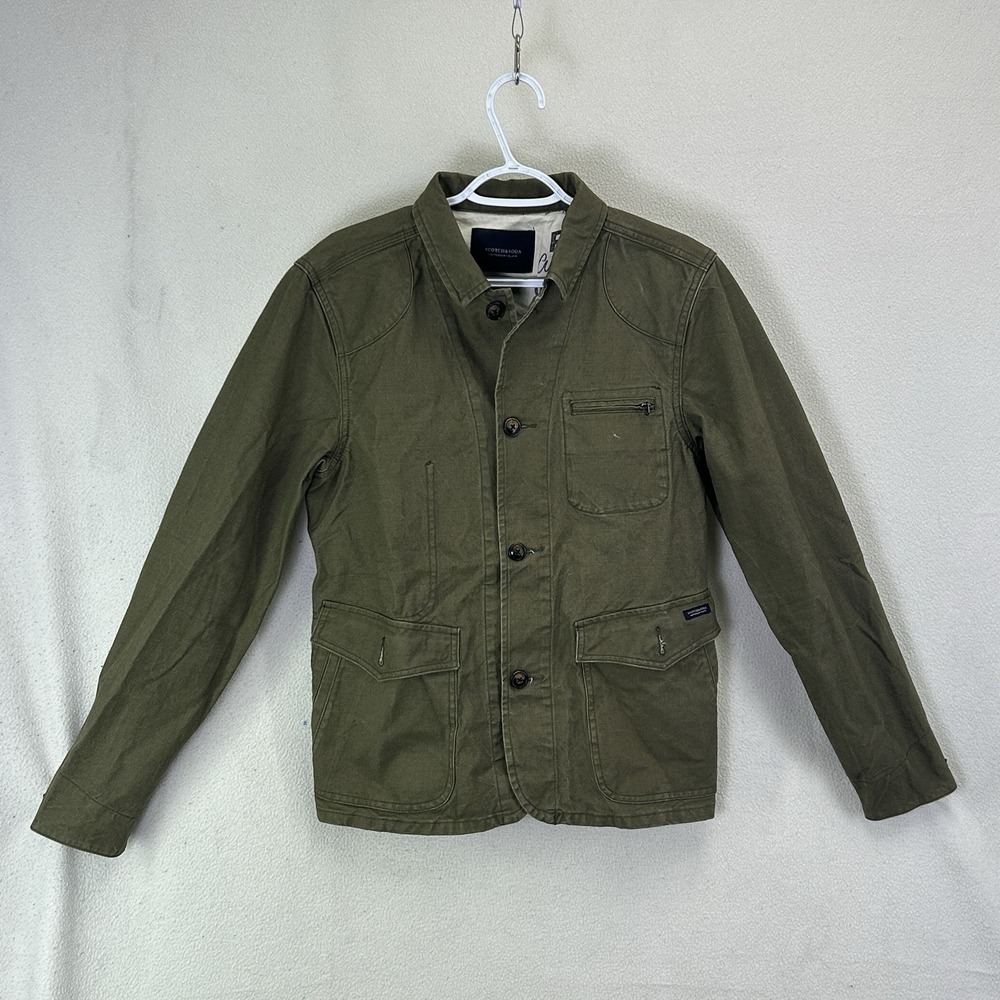 Scotch And Soda Amsterdams Blauw Green Utility Field Jacket Men's Small M-65